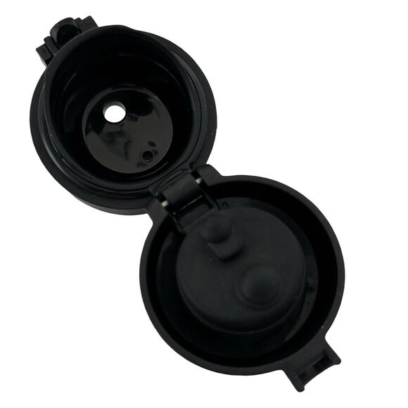 PINK Victorias Secret Travel Mug Runs On Coffee 15 oz Brown Gold Tone Hot Cold - Picture 9 of 9